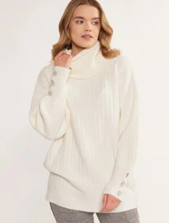 Sveter Golf SWEB400 s puzdrovými rukávmi biely - Monnari