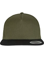 Flexfit 6007/6007T 5-panelová snapbacková čiapka 55.6007 olivová/čierna Flexfit 6007/6007T 5-panelová snapbacková čiapka 55.6007 olivová/čierna