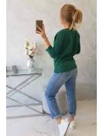 Blúzka s výstrihom do V zelená