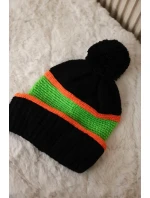 Dámska čiapka Kinga K297 black+orange+green neón