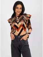 Blúzka DHJ BZ 6533C 1.81P čierna a béžová