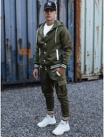 FashionStreet zelená pánska tepláková súprava AX0788 FashionStreet zelená pánska tepláková súprava AX0788