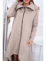 Zateplené šaty s dlhšími bokmi svetlo béžovej Zateplené šaty s dlhšími bokmi svetlo béžovej