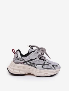 Sneakersy Dziecięce Na Grubej Podeszwie Srebrne Xairana