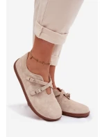 Kožené semišové dámské polobotky Zazoo N1271 světle béžové Kožené semišové dámské polobotky Zazoo N1271 světle béžové