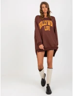 Mikina VI BL 3102.01P tmavo hnedá