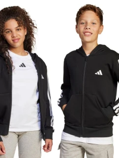Detská mikina adidas Essentials Full-Zip čierno-biela JD6494