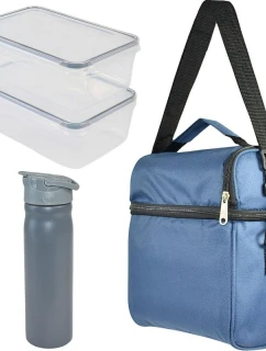 TERMOTAŠKA NA OBED S FĽAŠOU A 2 NÁDOBAMI REDCLIFFS MODRÁ