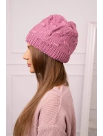 Dámska čiapka Nastia K373 tmavo ružová