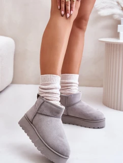 Dámske zateplené snežnice s kožušinou Grey Xamella