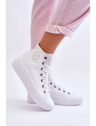 Dámské vysoké tenisky Big Star Bílé