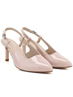 Ružové lakované lodičky bez podpätku Sergio Leone SK157