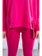 Súprava s oversize blúzkou fuchsiovej farby Súprava s oversize blúzkou fuchsiovej farby