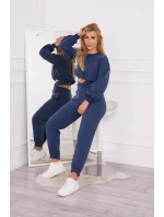 Zateplená súprava s krátkou džínsovou mikinou