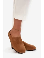 Klapki Chodaki Damskie Na Platformie Camel Sylviane