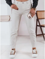 Dámske džínsové nohavice mom fit STREETSTYLE light beige FashionStreet UY2375 Dámske džínsové nohavice mom fit STREETSTYLE light beige FashionStreet UY2375