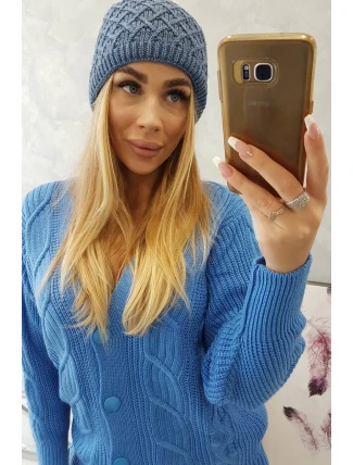 K204 džínsová fleecová čiapka so šiltom