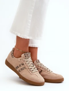 Zazoo N1068 Suede Low Dámske tenisky Beige