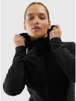 Dámský fleece regular s kapucí 4F - černý Dámský fleece regular s kapucí 4F - černý