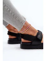 Dámske sandále na platforme Big Star black Dámske sandále na platforme Big Star black