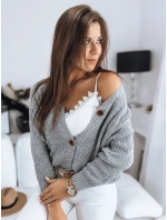 Dámsky svetrík MINSTRAL svetlo šedej farby FashionStreet MY1611 Dámsky svetrík MINSTRAL svetlo šedej farby FashionStreet MY1611