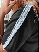 Dámska bavlnená súprava oversize SPORT LIKE black FashionStreet AY1146