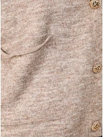 Dámsky kardigán s vreckami v cappuccino farbe, FashionStreet MY2577 Dámsky kardigán s vreckami v cappuccino farbe, FashionStreet MY2577