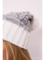 Paris fleecová čiapka K213 biela+sivá
