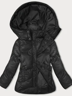 Dámska voľná zimná bunda čierna (5M3185-392)