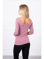 Blúzka s okrúhlym výstrihom tmavo ružová Blúzka s okrúhlym výstrihom tmavo ružová