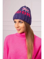 Dámska čiapka London K385 tmavo fialová