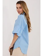 Košeľa s dlhým rukávom model 227874 Taliansko Moda Košeľa s dlhým rukávom model 227874 Taliansko Moda