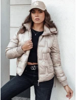 Dámska zimná bunda FASHWARM krátka prešívaná s kapucňou camel FashionStreet TY4638 Dámska zimná bunda FASHWARM krátka prešívaná s kapucňou camel FashionStreet TY4638
