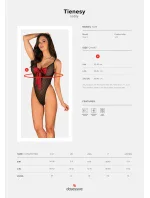 Elegantné body Tiene teddy 2XL/3XL - Obsessive