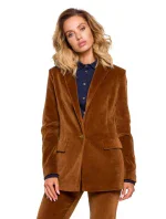 Zamatové sako s gombíkom M643 - Moe