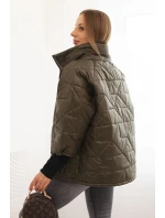 Dámska prešívaná bunda 5705 khaki - Kesi