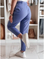 Ležérne dámske plisované nohavice s opaskom PLISSO blue FashionStreet UY2517 Ležérne dámske plisované nohavice s opaskom PLISSO blue FashionStreet UY2517