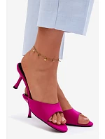 Dámské lodičky na jehlovém podpatku textové fuksiové Selmira