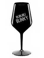 BUBUBUBLINKY - čierny nerozbitný pohár na víno 470 ml