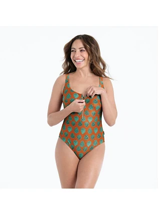 Jednodielne plavky Style Elouise 7713 rusty brown - RosaFaia