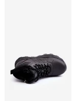 Buty Trekkingowe Trapery Ocieplane Dziecięce Czarne Big Star MM374203