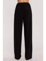 M890 Kombinéza s výstrihom a širokými nohavicami - čierna