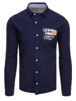 Pánska tmavomodrá košeľa FashionStreet DX2281