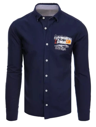 Pánska tmavomodrá košeľa FashionStreet DX2281