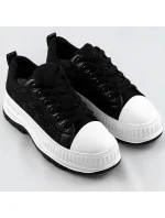 Čierne tenisky trampky s vyššou podrážkou (S067) Čierne tenisky trampky s vyššou podrážkou (S067)