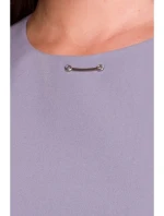 S408 Šaty bez rukávov - holubičia sivá