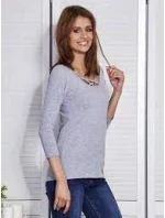 Dámska blúzka CZ BZ 1417.97 Svetlo šedá - FPrice Dámska blúzka CZ BZ 1417.97 Svetlo šedá - FPrice