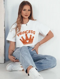 Dámske bavlnené tričko PRINCY white FashionStreet RY2392