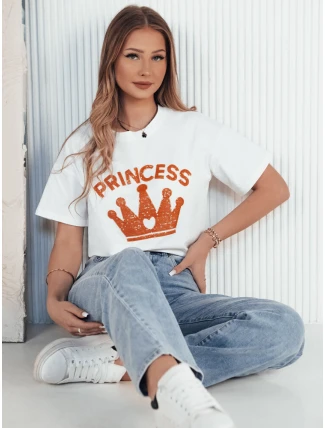 Dámske bavlnené tričko PRINCY white FashionStreet RY2392 Dámske bavlnené tričko PRINCY white FashionStreet RY2392
