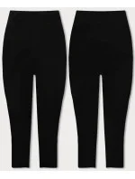 Čierne bavlnené 3/4 legíny (YW01045-A1)